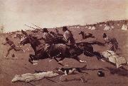 Frederick Remington Oil undated Geronimo Fleeing from camp Germany oil painting reproduction